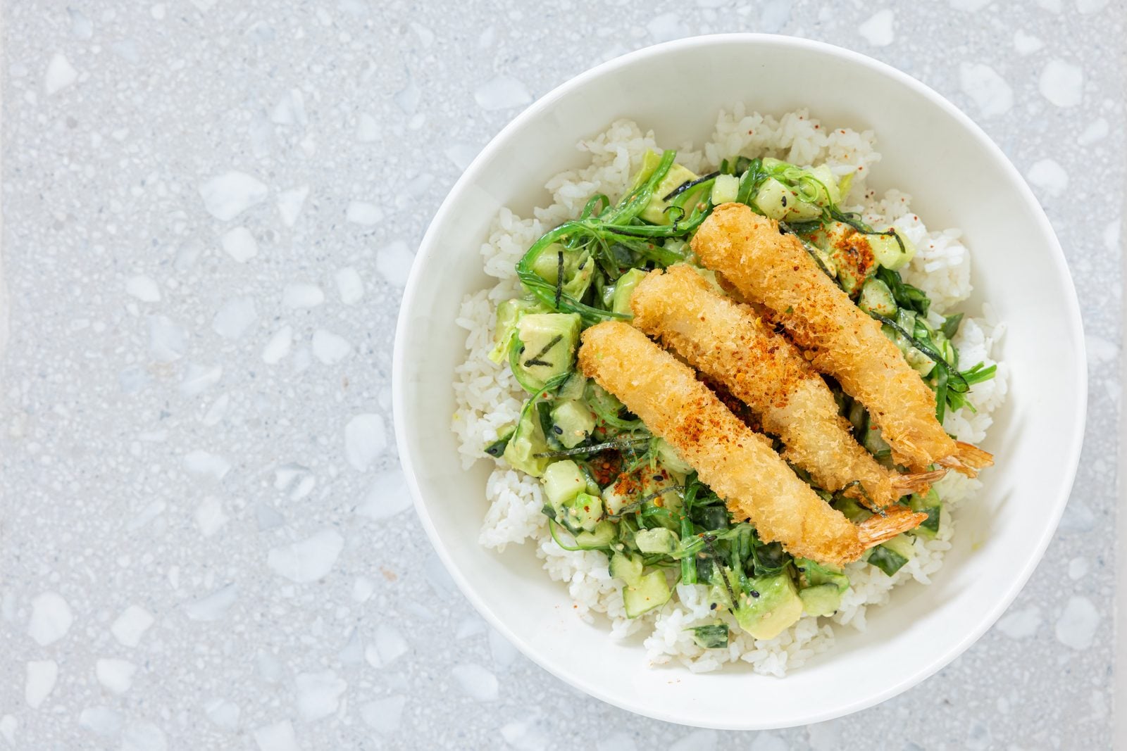 Shrimply The Best poke bowl