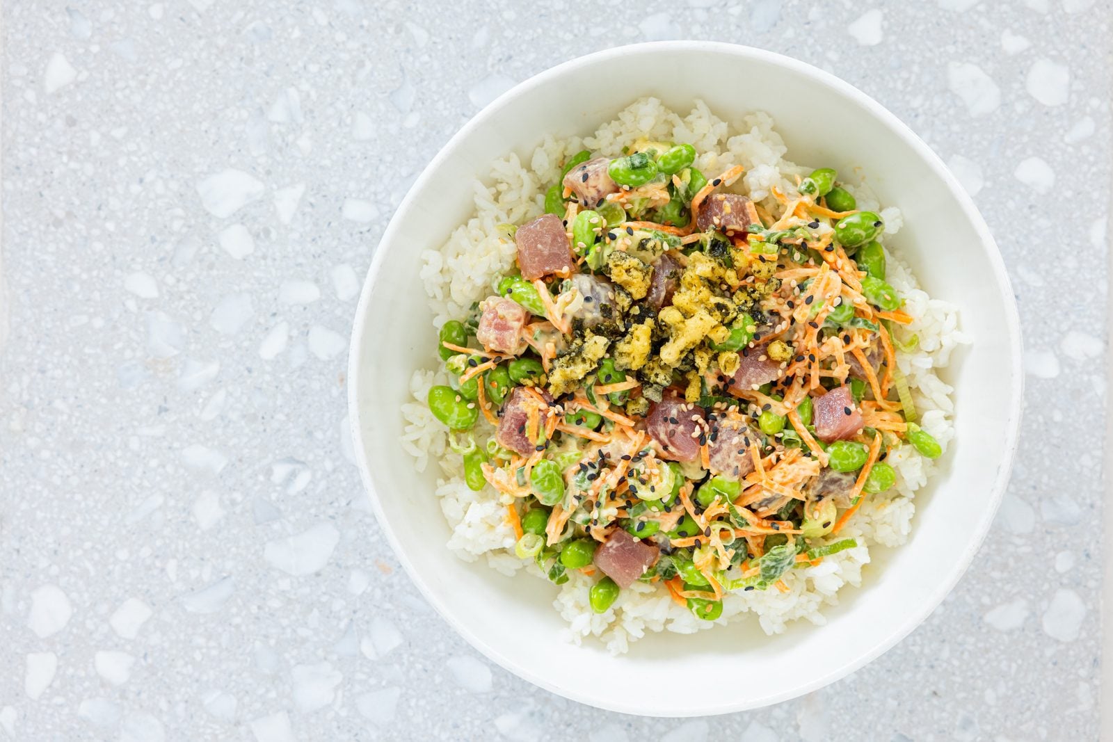 Spicy Sriracha Tuna poke bowl