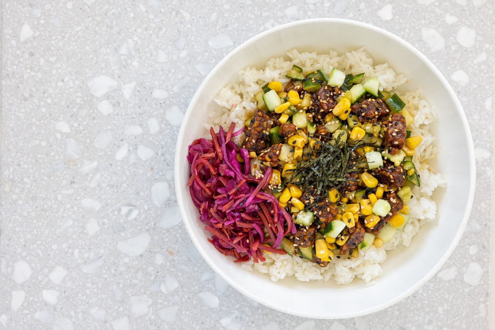 Next Level Tempeh poke bowl