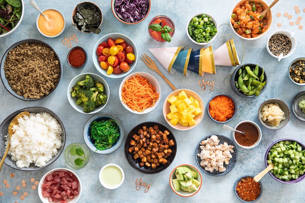 Poké Perfect party catering - platters for celebrations